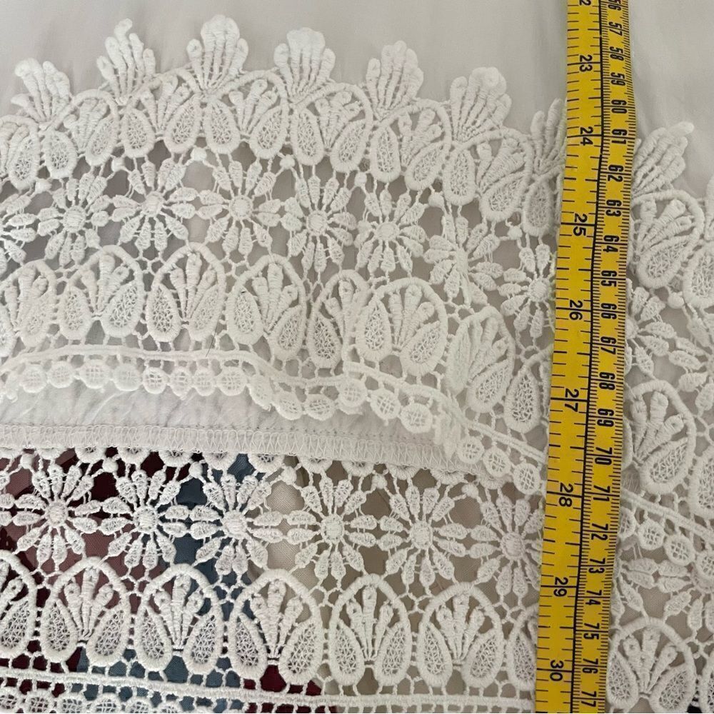 Nostalgia Boho White Crochet Detail Swim Coverup/ Tunic Size S - Picture 15 of 15